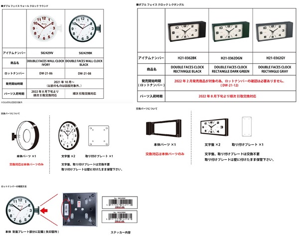 2022/07/25　株式会社ダルトン　時計対象製品の外観、確認方法