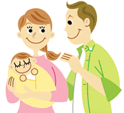 Image illustration of a young family