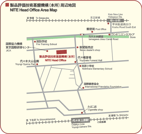 NITE Head Office Area Map