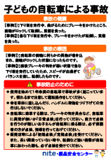 子どもの自転車による事故