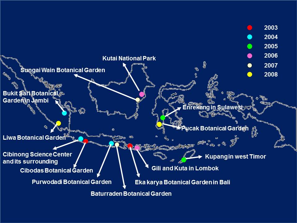 インドネシアサンプリング地図