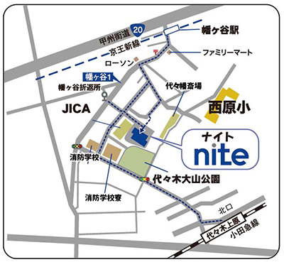 NITE周辺地図　クリックすると画像が拡大します