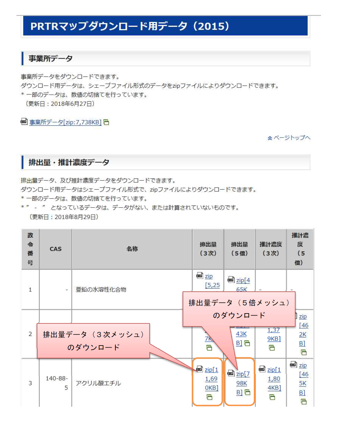 排出量マップダウンロード用データ