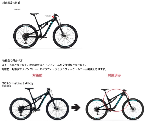 2020/07/15　株式会社エイアンドエフ　自転車　対象製品の外観・確認方法