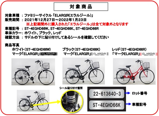 2022/03/07　株式会社エンドウ商事　自転車の外観、確認方法