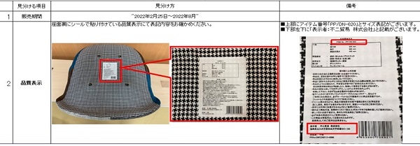 2022/08/24　不二貿易株式会社　椅子対象製品の確認方法
