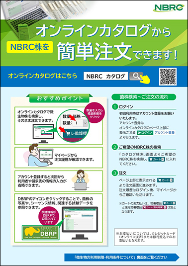 オンラインカタログでカンタン注文チラシの画像です