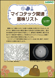 マイコテック関連菌株リストのチラシ